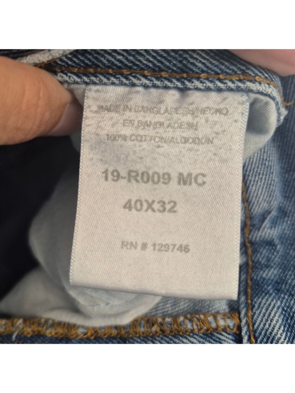 Blue Mountain Mens Relaxed Fit Light Wash Denim Jeans Size 40/32 - Picture 10 of 11